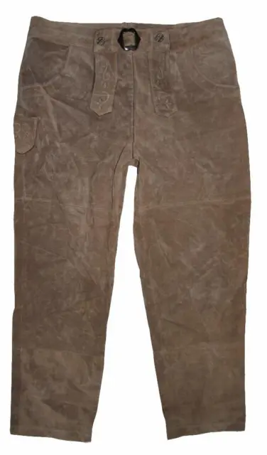 lunghi "WOODPECKER" pantaloni folcloristici - PELLE / uomo - pantaloni folcloristici in grigio circa 52-54"