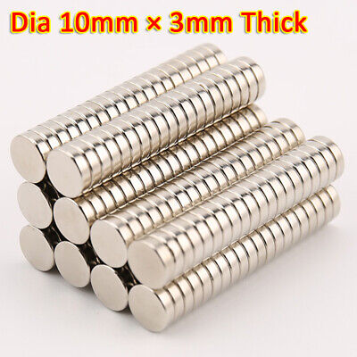 N35 Magneti 10x3mm Neodimio Disco Magnetico Rare Terra Disco Anello Super Forte Craft 