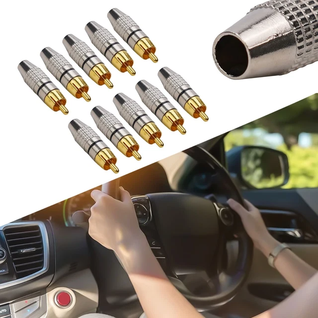 EASILY CONNECT DEVICES with this Set of 10 Gold Plated For RCA Adaptors