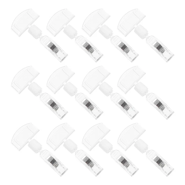 12PCS Tag Holder Merchandise Display Stand Up Sign Holder Sign Clips