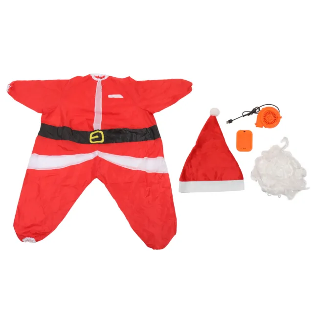 Inflatable Santa Claus Costume Polyester Inflatable Santa Suit Battery Operated