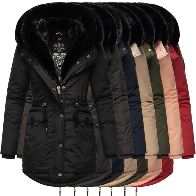 Navahoo Femmes Hiver Parka Avec Fausse Fourrure Et Capuche Doublé Sweety de Luxe