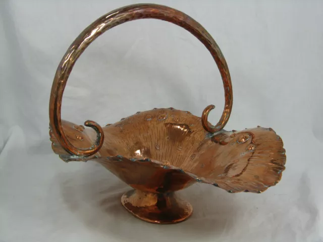 Well shaped 60´s design Egidio Casagrande Italy copper fruit bowl   Obst Schale