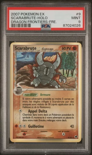 Carte Pokémon : Scarabrute Holo 9/101 - Psa 9 - Îles Des Dragons