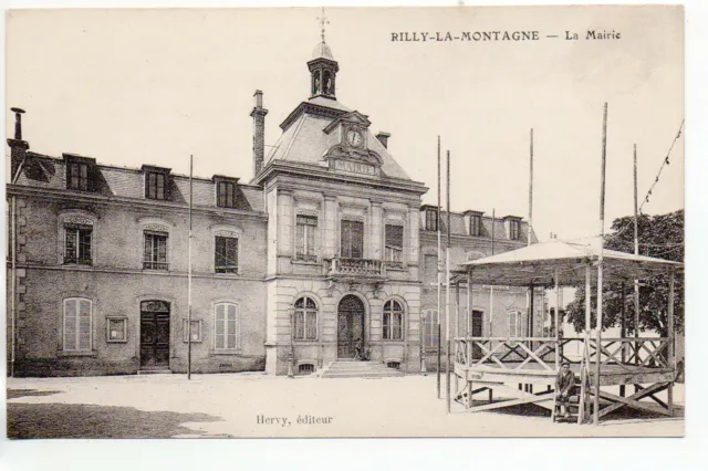 RILLY LA MONTAGNE - Marne - CPA 51 -  la Mairie le kiosque