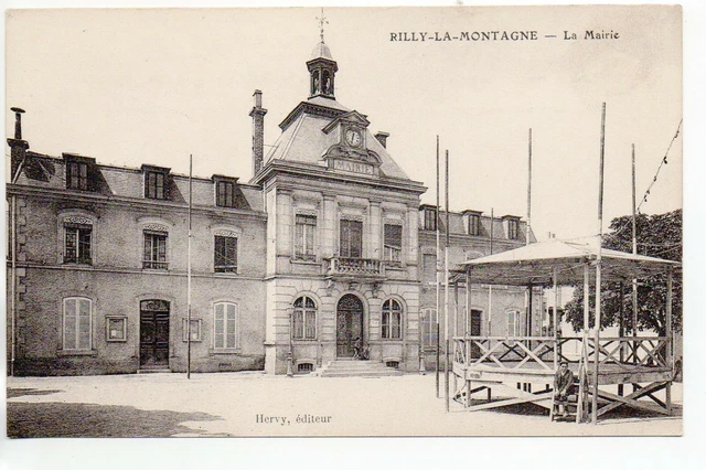RILLY LA MONTAGNE - Marne - CPA 51 -  la Mairie le kiosque