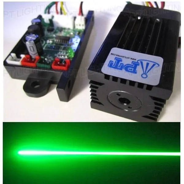 Adjustable Focus 200MW 532nm Green Laser Module with TTL Stage Light Escape Cham