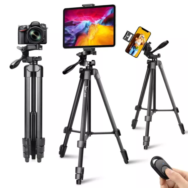 67-Inch Tripod for ipad iPhone, Camera Tripod for Phone with 2 in 1 Tripod Mo...