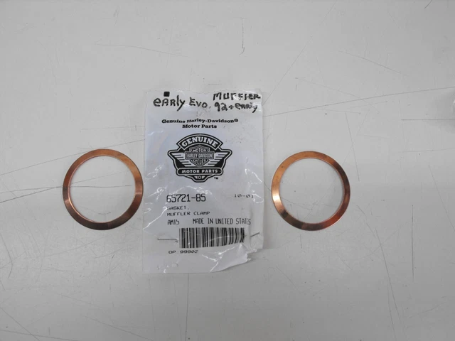 Oem Harley Davidson 65721-85  Exhaust Muffler Clamp Gasket