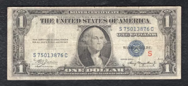 Fr. 1610 1935-A $1 One Dollar Silver Certificate Note “Experimental S”