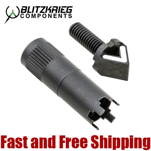 Blitzkrieg Components Precision Chevron Front Sight Post Body - White Stripe