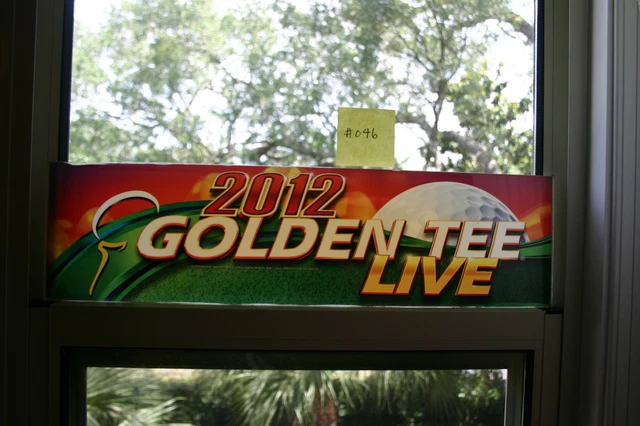 2012 Golden Tee Live USED Arcade marquee -FAIR CONDITION #046