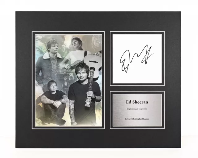 Ed Sheeran Signed Preprint Gift Display Framed/Unframed 2