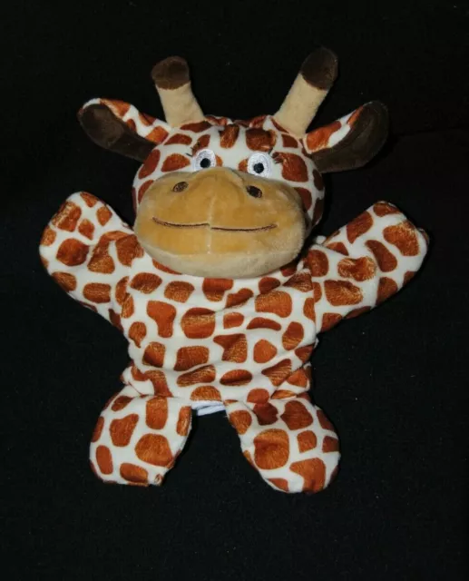 Peluche doudou marionnette girafe MAISONS DU MONDE beige brun marron blanc NEUF