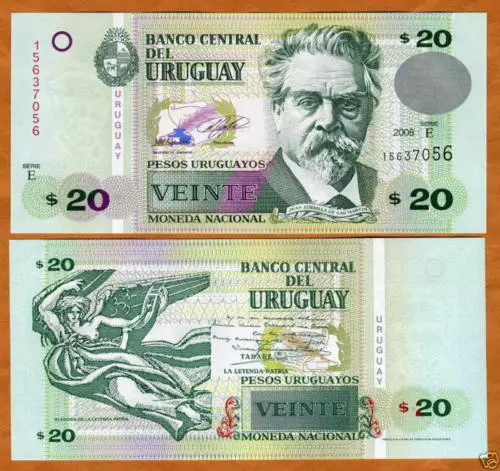 Uruguay Billet 20 PESOS 2008 P86 NEW NOUVEAU UNC NEUF