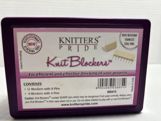 Knit Blockers by Knitter's Pride Contains 20 Blockers, Open Box