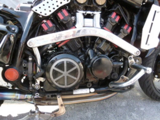 85-07 Yamaha Vmax 1200 V-Max VMX12 Motore Alluminio Protezione Crash Connessione