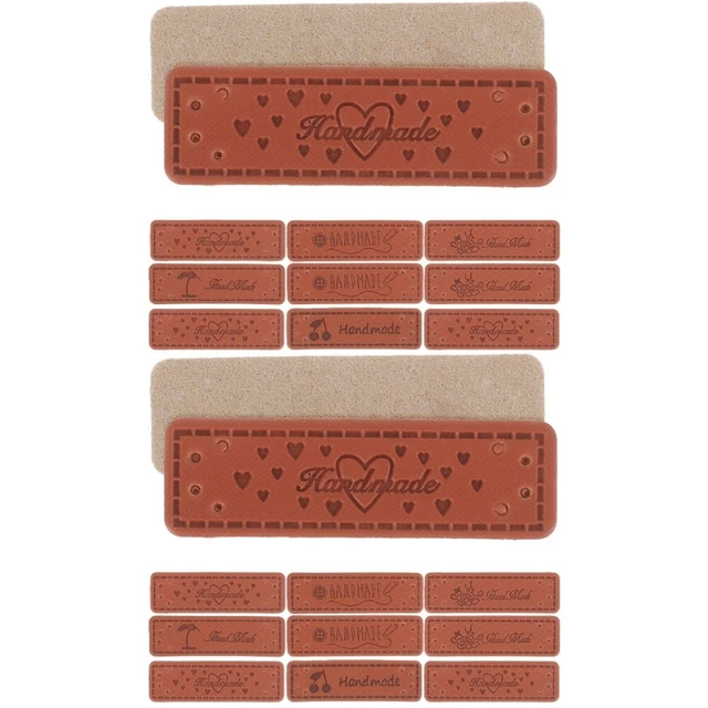 100 Pcs Leder Kleideretiketten Selber Machen Handgefertigte Geprägte Tags Brown