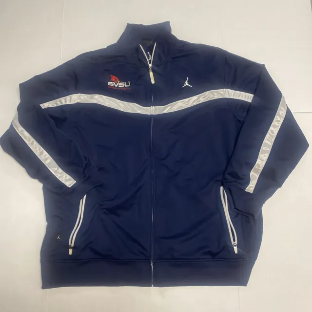 Nike Air Jordan Jumpman Mens XXL Warm Up Jacket Full Zip SVSU CARDINALS Blue