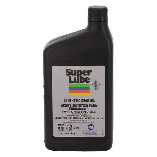 SUPER LUBE 54100 Synthetic Gear Oil,ISO 150,1 Qt.