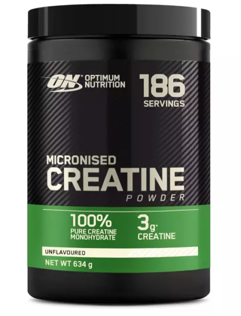 Optimum Nutrition 634g 186 Serve, 100% Micronised Creatine Powder