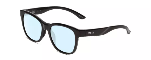 Smith Optics Caper Damen Katzenauge Designer Blau Hell Brille Gloss Schwarz 53mm