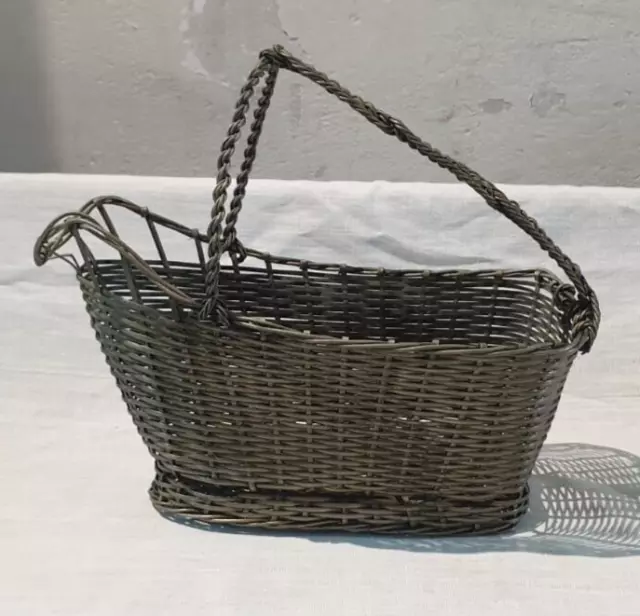 Vintage French Wine Silver Plated Basket Bottle Holder / Christmas Gift / Gifts 2