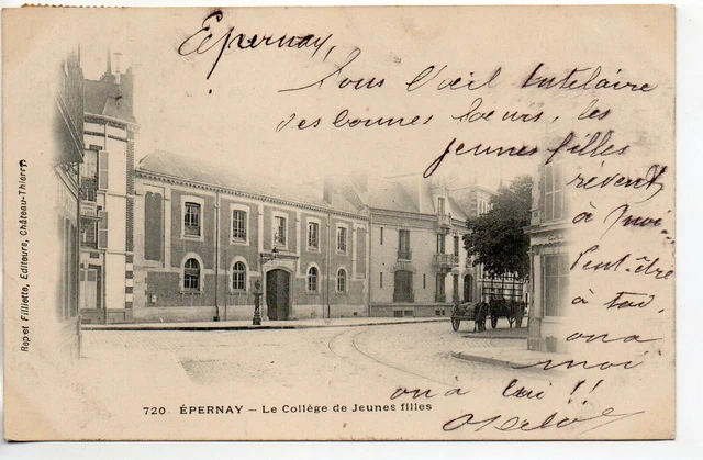 EPERNAY - Marne - CPA 51 - School - Girls' College rue des Archers
