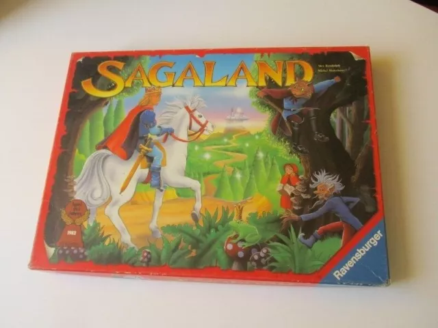 Brettspiel Spiel SAGALAND von Ravensburger 90er Jahre Version rot