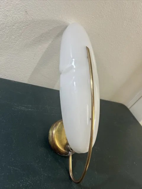 Mid Century Brass & acrylic Wall Sconce. Lamp. Light - extra shade
