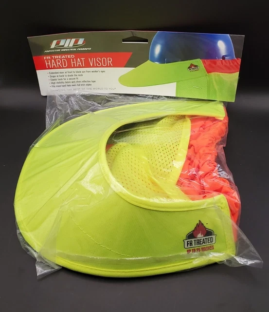 New! PIP Hi-Vis Hard Hat Visor- FR Treated - 396-801FR-YEL-
