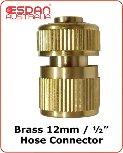 Brass Garden lawn Water Hose pipe fitting Connector adaptor tap 12mm ESDAN