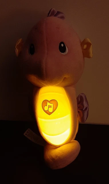 Fisher Price Ocean Wonders Soothe and Glow Pink Seahorse 10" Tall Works