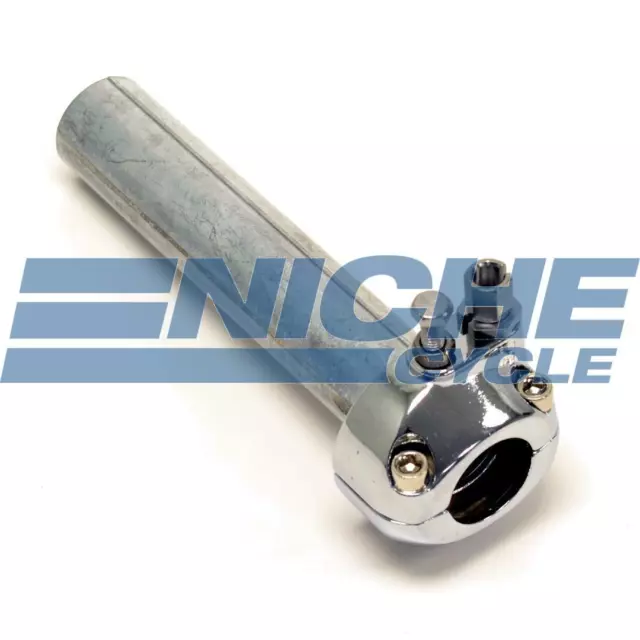 Chrome Single Cable Pull Throttle Assembly 7/8" Friction Adjuster
