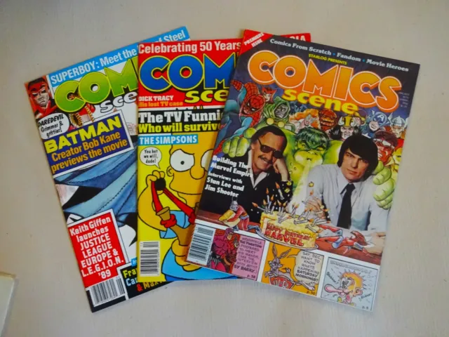 Comics Scene Magazine issues #1 Stan Lee #6 Batman #16 Swamp Thing ~  Flash 1981