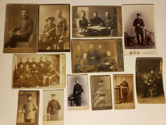 BOSNIAN SOLDIER PHOTOS CAB CARDS & CDV's X 13 SERBIAN MILITARY EX-KARL MALDEN