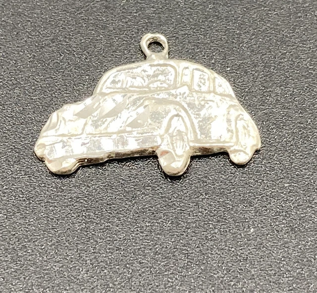 Sterling Silver 925 Vw Bug Flat Car Vehicle Charm Bracelet Necklace Ring Bale