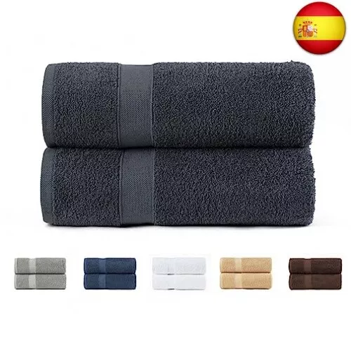 Todocama – Juego de 2 Toallas de baño Grandes, 100% algodón de 550 gsm Extra Sua