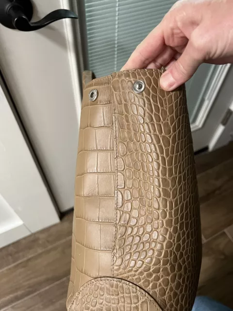 LongChamp Roseau handbag Croc Embossed Beautiful 3