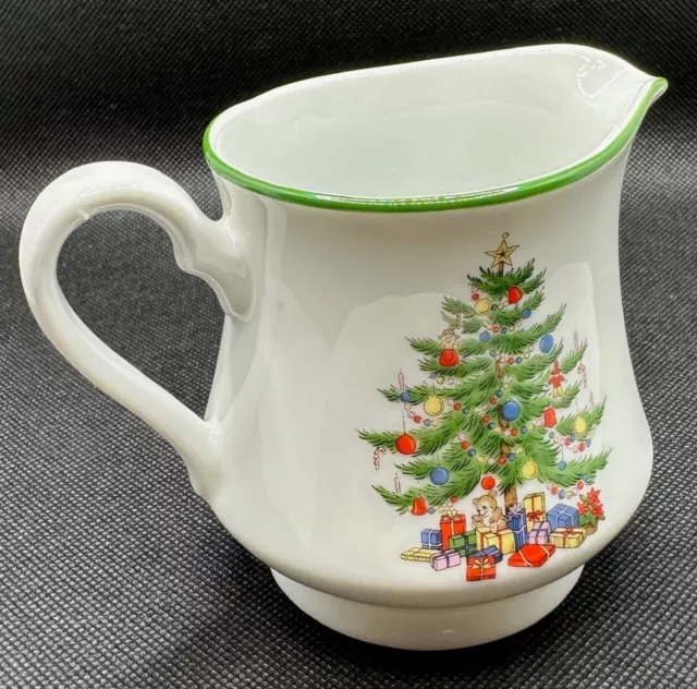 Christmas Collection Japan 8 oz Creamer Holiday Tree Gifts Teddy Bear Presents