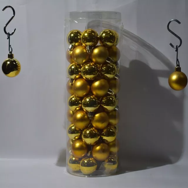 Palline in oro per albero di natale da addobbi decorazioni natalizie 54 pz cm 4