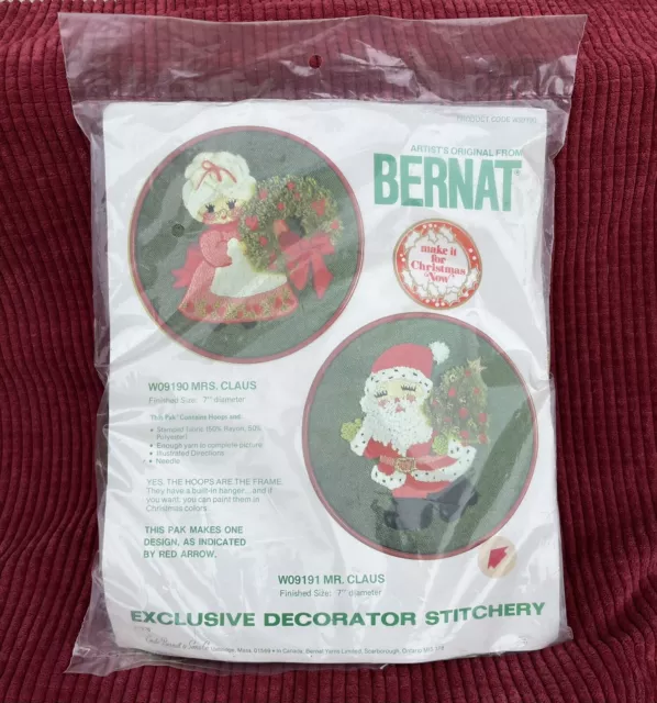 Costura de vacaciones de Navidad de colección Bernat Mr. Mrs. Claus W09190 W09191 vacaciones