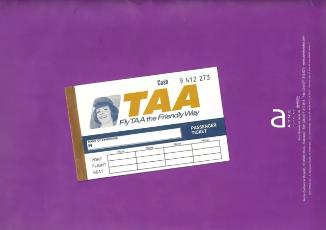 TAA Trans Australia Airlines.     70s?  ticket.