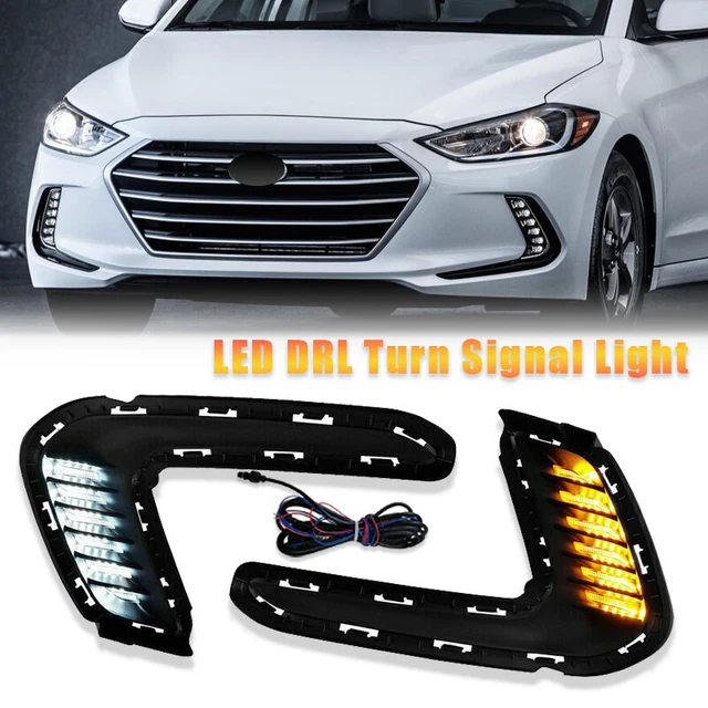 FOR 20162018 HYUNDAI Elantra Fog Lights LED Daytime Running Turn