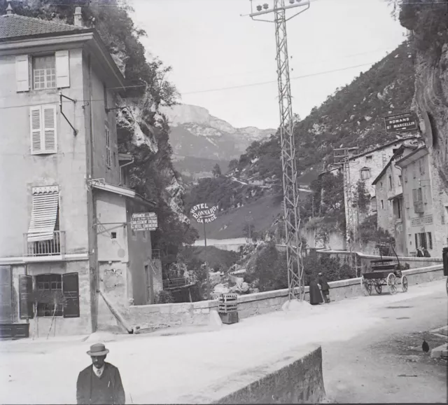 FRANCE Mountain Village Photo NEGATIVE Glass Plate Vintage VR11d20  