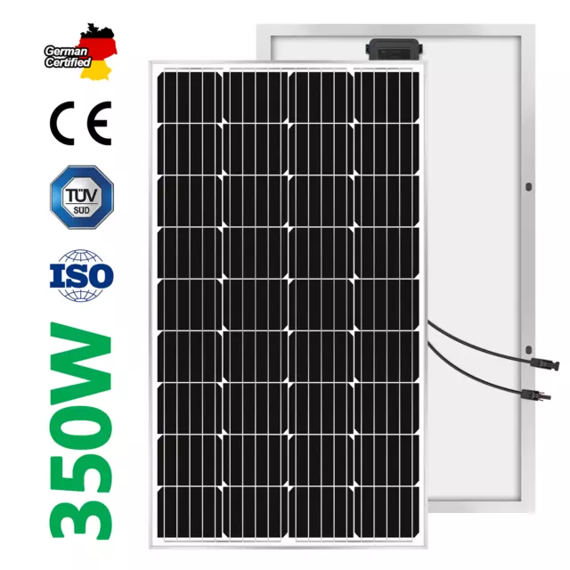 350W Solar Panel Kit 12V 350 Watt Mono Portable Caravan Camping Charging Battery