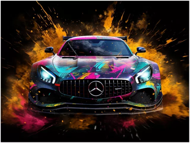 Mercedes Amg GT - Poster oder Leinwand - Auto Sportwagen Wandbild P231N