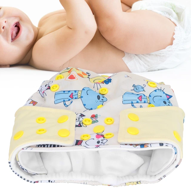 Cartoon Pattern Infant Nappy Diaper Washable Reusable Leakage‑Proof Baby