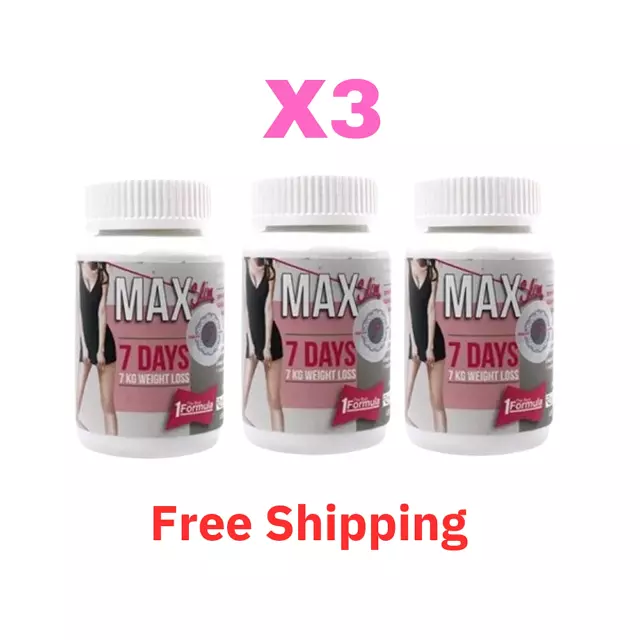 3X 7 Días Max Slim Super Píldora Suplementos Pérdida de Peso Dieta Quema de Grasa Adelgazar Bien