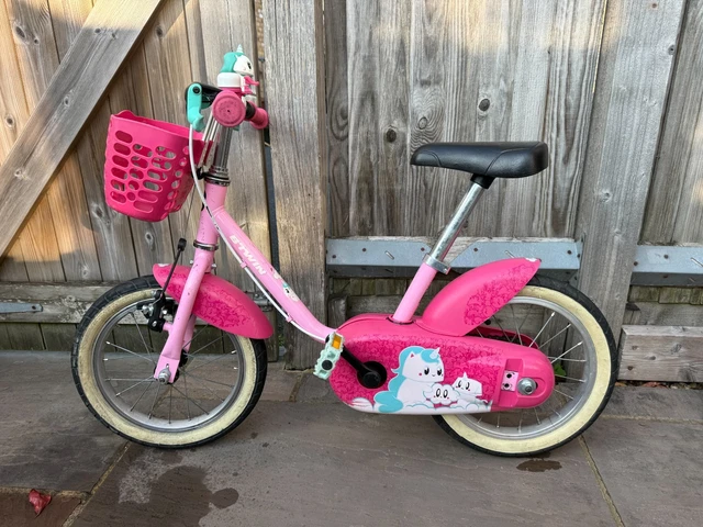 Pink Btwin 14 Inch Bike Btwin Unicorn Kids Bicycle Btwin Pink Bike